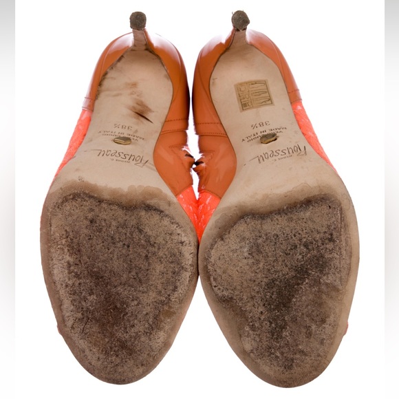 Jerome C. Rousseau: Lace Peep-Toe Boots - Picture 5 of 5